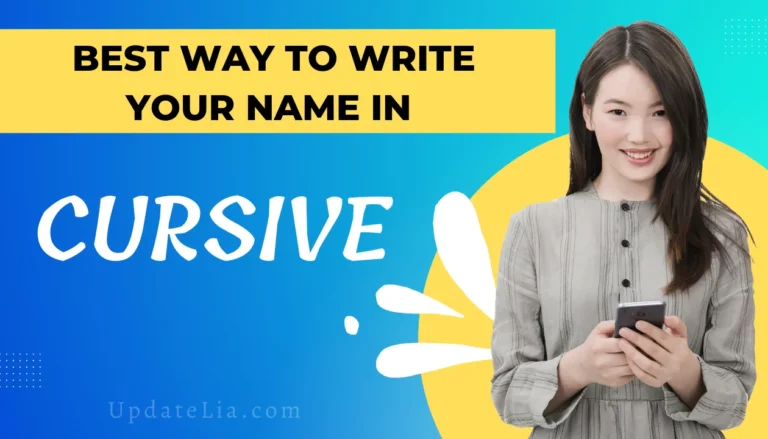 Best way to write Your Name In Cursive